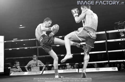 2011-04-30 Ring Rules 3214 - K-1 - 70kg - Alessandro Campagna ITA - Iulian Imeri ITA